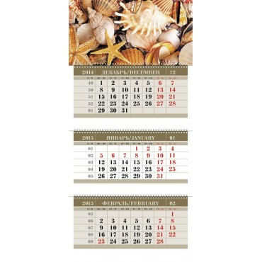 Календарь ТРИО Maxi, «Ракушки»