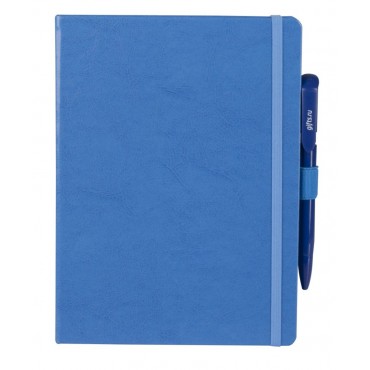 Записная книжка FreeColor, в клетку, голубая
