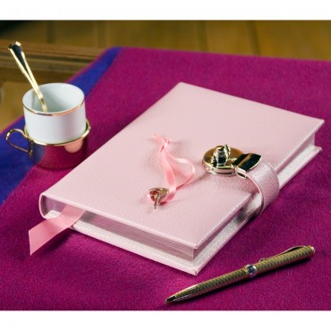 Записная книжка «Pink» с замочком, розовая