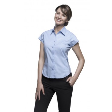 Рубашка женская с коротким рукавом EXCESS голубая