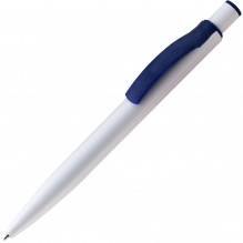 Ручка шариковая Castro, белая с синим
