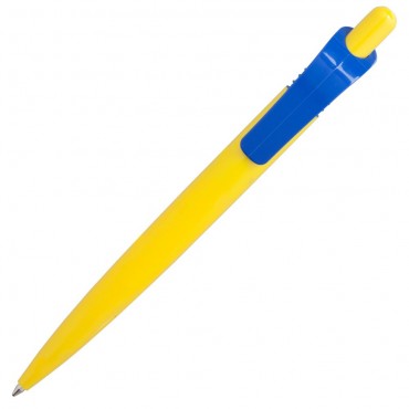 Ручка шариковая Viva, желтая с синим