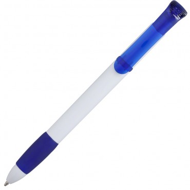 Ручка шариковая Selena, белая с синим