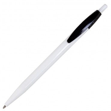 Ручка шариковая Champion, белая с черным