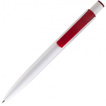 Ручка шариковая Castro, белая с красным