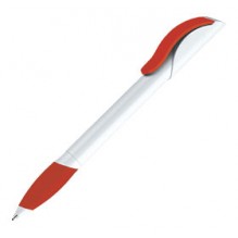 Ручка шариковая Hattrix Soft, белая с красным