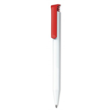 Ручка шариковая Super Hit, белая с красным
