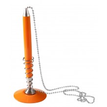 Ручка шариковая Vortex на подставке, оранжевая