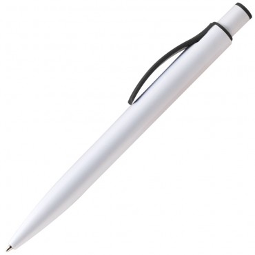 Ручка шариковая Castro, белая с черным
