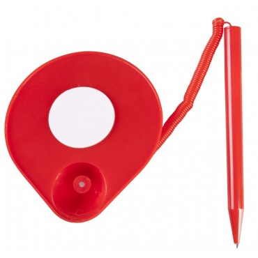 Ручка шариковая Desktop на подставке, красная