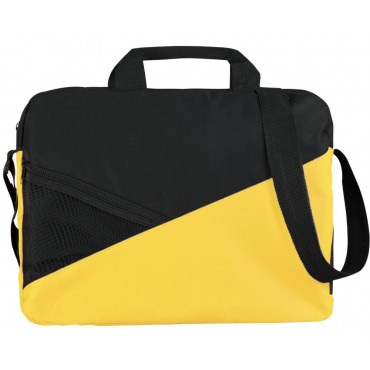Конференц-сумка Slice, черно-желтая